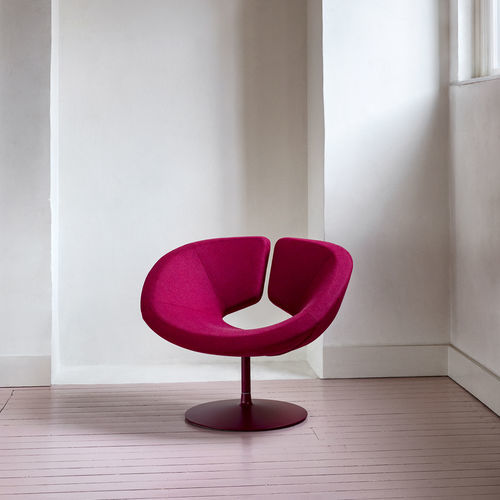 Fauteuil contemporain - Apollo - Artifort - en tissu / en cuir / en aluminium poli