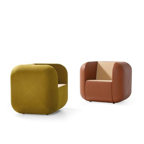 Fauteuil contemporain - Apps - Artifort - en tissu / en cuir / vert
