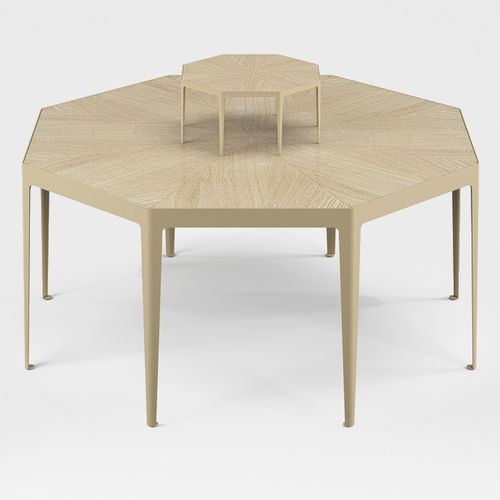 Table à manger contemporaine - AZAL - Autoban - en chêne / en métal / octogonale
