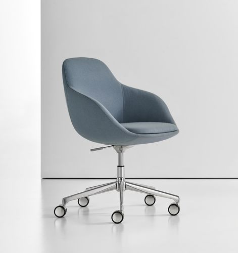 Chaise de bureau contemporaine - CHANTAL - BERNHARD design - d'intérieur / en cuir / en tissu