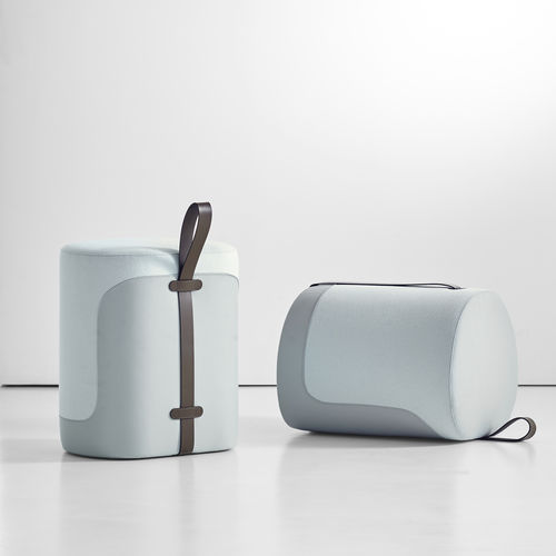 Pouf contemporain - TOUR - BERNHARD design - en cuir / en tissu / rond