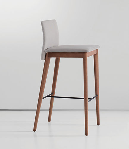Chaise de bar contemporaine - KL - BERNHARD design - d'intérieur / en tissu / en cuir