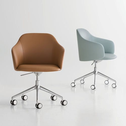 Chaise visiteur contemporaine - PRELUDE - BERNHARD design - d'intérieur / en cuir / en tissu
