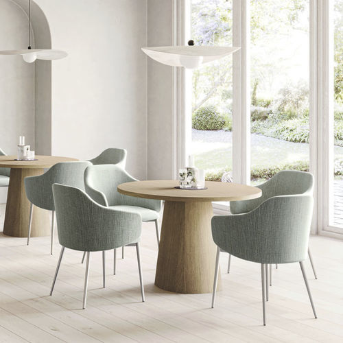 Chaise de salle à manger contemporaine - PRELUDE - BERNHARD design - d'intérieur / en aluminium poli / avec piètement en métal