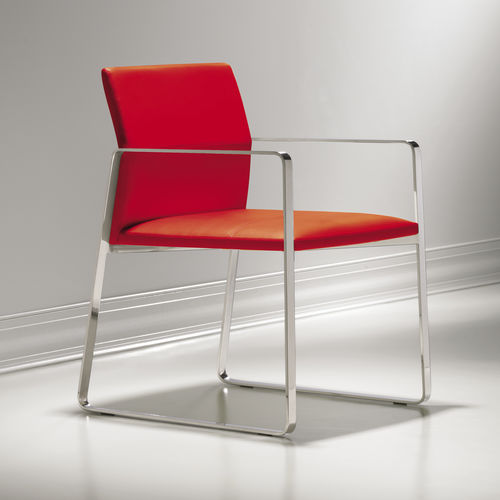 Chaise contemporaine - CELON - BERNHARD design - d'intérieur / en tissu / en cuir
