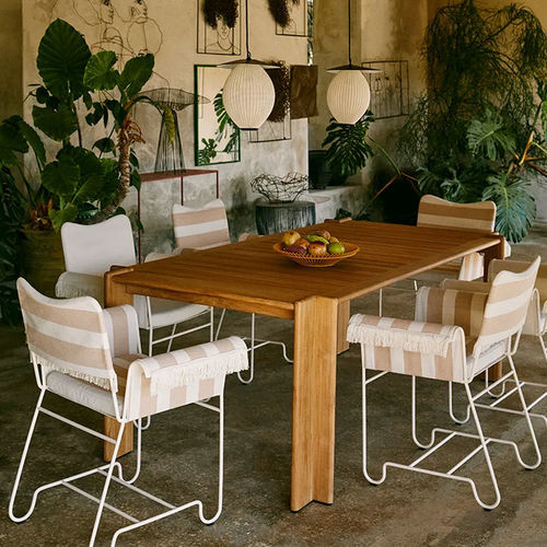 Chaise de salle à manger contemporaine - TROPIQUE - GUBI - d'intérieur / d'extérieur / en tissu