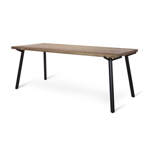 Table à manger contemporaine - BRANCH - BLU DOT - en chêne / en bois massif / en acier à revêtement par poudre
