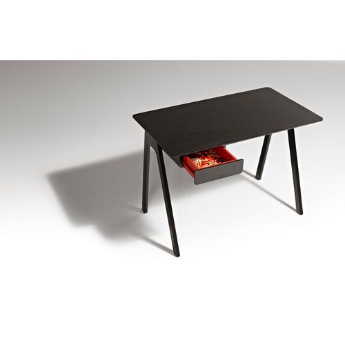Bureau contemporain - STASH - BLU DOT - en placage de bois / en noyer / en bois massif