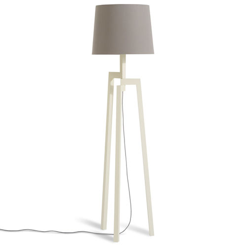 Lampe sur pied - STILT - BLU DOT - en tissu / en frêne / en noyer