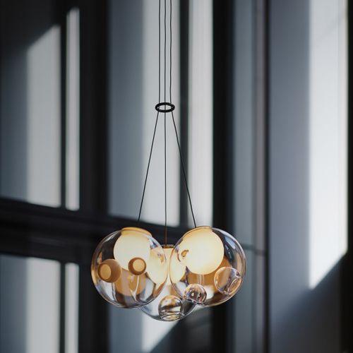 Suspension - 28.3 - BOCCI - en acier / en verre soufflé / contemporaine