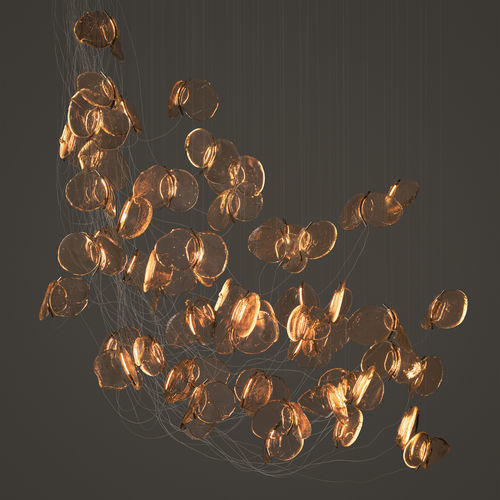 Plafonnier contemporain - 141.61 - BOCCI - sculptural / en acier / en verre