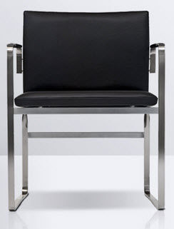 Chaise contemporaine - CH111 - Carl Hansen & Son - en textile résistant à l'eau / luge / professionnelle
