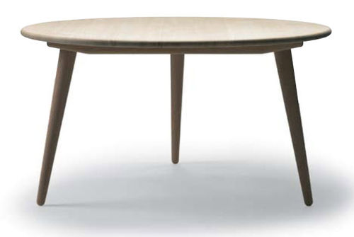 Table basse contemporaine - CH008 - Carl Hansen & Son - en bois / ovale / résidentielle