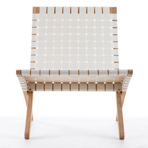 Fauteuil contemporain - MG501 - Carl Hansen & Son - en osier / pliant