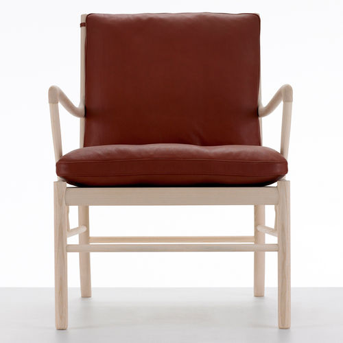 Fauteuil contemporain - OW149 - Carl Hansen & Son - en cuir