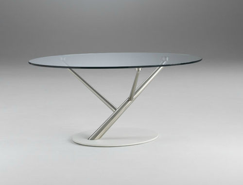 Table basse contemporaine - TREE - eXdè - en verre / ovale / résidentielle