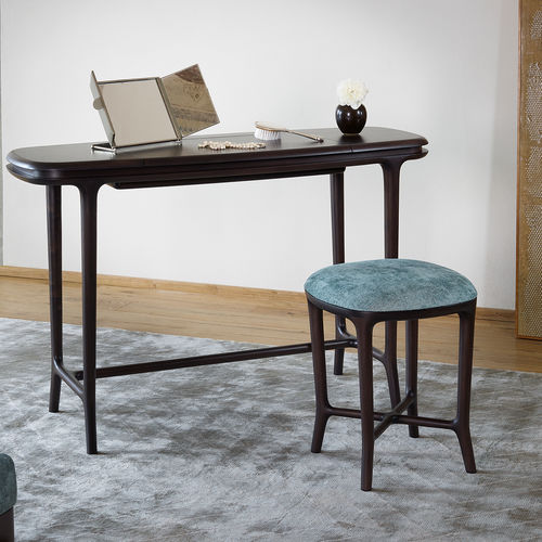 Tabouret contemporain - JUN - CECCOTTI COLLEZIONI - en tissu / en contreplaqué / en noyer américain
