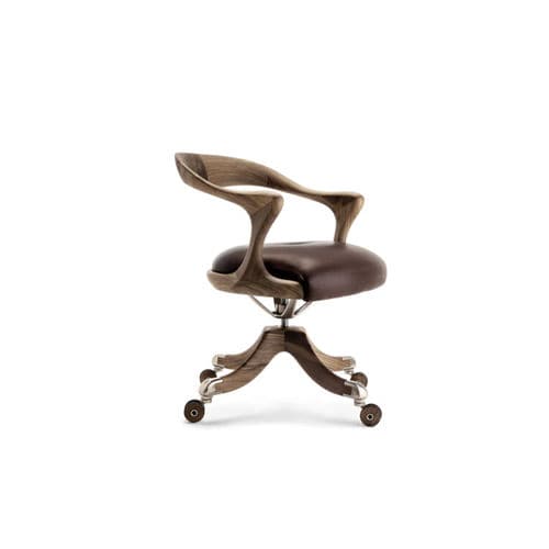 Chaise de bureau classique - MARLOWE - CECCOTTI COLLEZIONI - d'intérieur / en cuir / en noyer américain