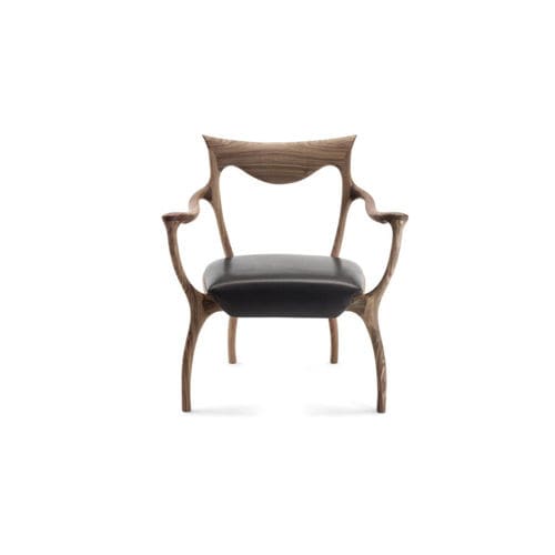 Fauteuil classique - HYPNOS - CECCOTTI COLLEZIONI - en tissu / en noyer américain / noir