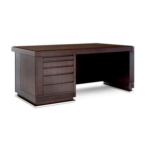 Bureau contemporain - ICS - CECCOTTI COLLEZIONI - en chêne / en contreplaqué / en cuir