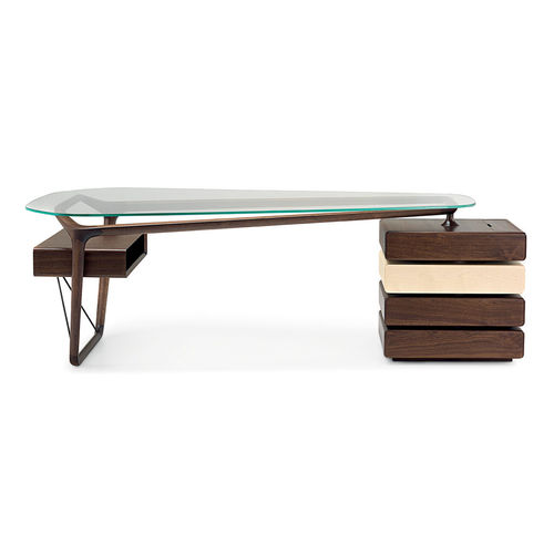 Bureau contemporain - OMAGGIO  - CECCOTTI COLLEZIONI - en contreplaqué / en érable / en noyer américain
