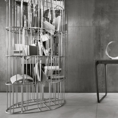 Bibliothèque design original - GOLDEN CAGE - CECCOTTI COLLEZIONI - en laiton / blanche
