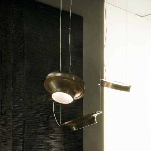 Suspension - AFTER GLOW - CECCOTTI COLLEZIONI - en laiton / face en verre trempé / design original