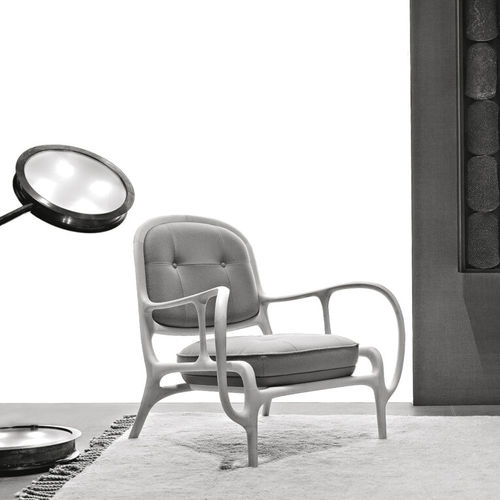 Fauteuil contemporain - TWENTY TWO - CECCOTTI COLLEZIONI - en tissu / en érable / en noyer américain