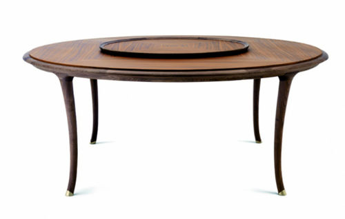 Table classique - EXTRA LARGE - CECCOTTI COLLEZIONI - en noyer américain / en bois de rose / avec piètement en noyer américain