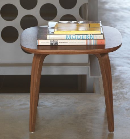 Table d'appoint contemporaine - CCT series - Cherner - en contreplaqué / avec piètement en stratifié / carrée