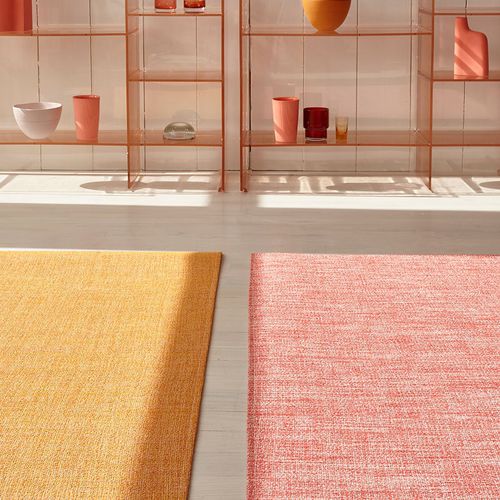 Tapis contemporain - BOUCLÉ - Chilewich Sultan LLC - à rayures / uni / en fibres synthétiques