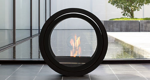 Cheminée au bioéthanol - ROLL FIRE - Conmoto - à poser / double face / à foyer fermé