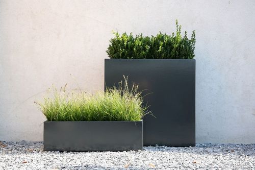 Jardinière en acier galvanisé - FLOWERBOX - Conmoto - carrée / contemporaine / d'intérieur