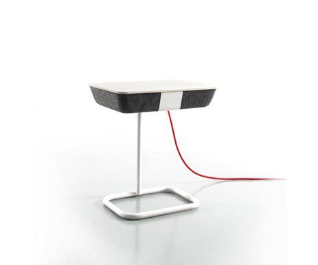 Table d'appoint contemporaine - PAD - Conmoto - en feutre / carrée / avec rangement