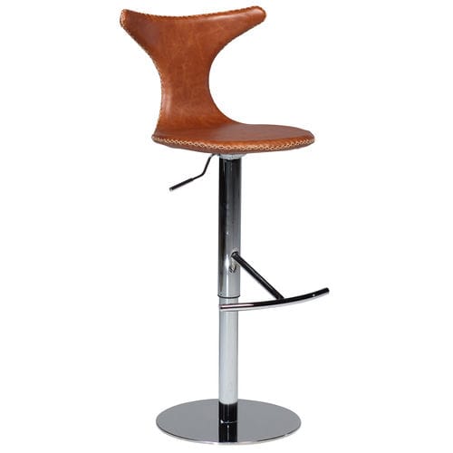 Chaise de bar contemporaine - DOLPHIN - DAN-FORM - d'intérieur / en cuir / avec piètement en acier