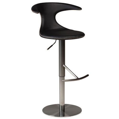 Chaise de bar contemporaine - FLAIR - DAN-FORM - d'intérieur / en cuir / avec piètement en acier