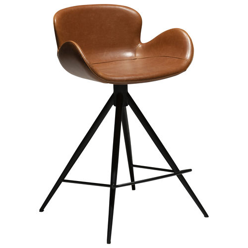 Chaise de bar classique - GAIA - DAN-FORM - d'intérieur / en cuir / avec piètement en acier
