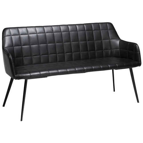 Banquette classique - EMBRACE - DAN-FORM - en cuir / avec piètement en acier / en acier