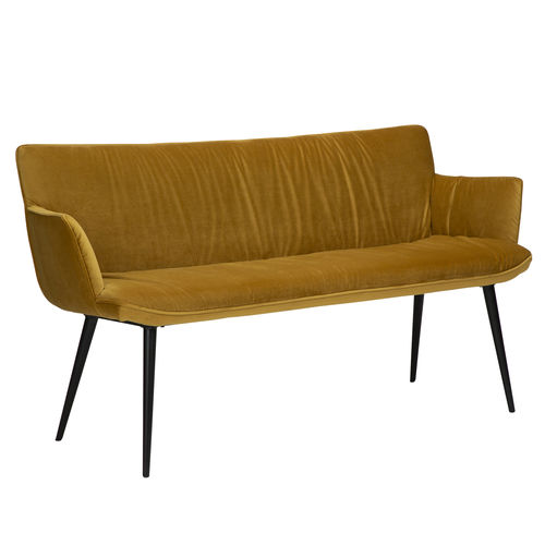Banquette contemporaine - JOIN - DAN-FORM - en velours / avec piètement en acier / en acier