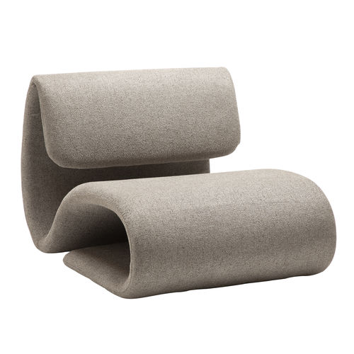 Fauteuil design original - DUBNA - DAN-FORM - en tissu / gris / marron