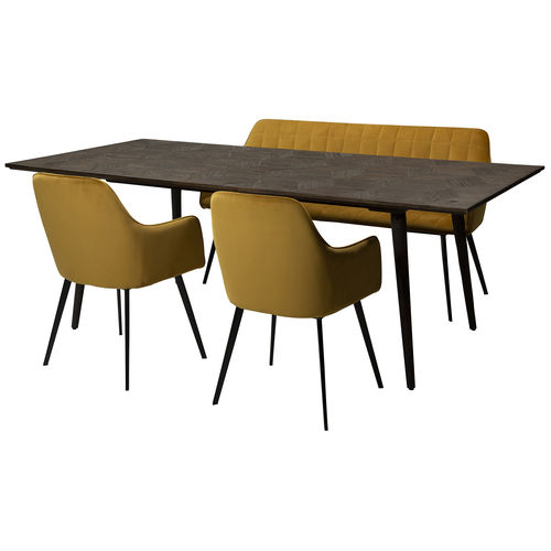 Table contemporaine - DIAMOND - DAN-FORM - en orme / avec piètement en orme / rectangulaire