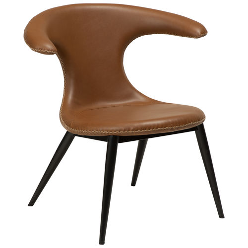 Fauteuil contemporain - FLAIR - DAN-FORM - en cuir / en acier / marron