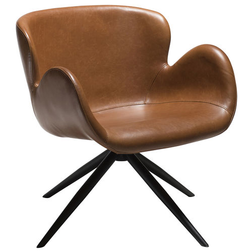 Fauteuil classique - GAIA - DAN-FORM - en velours / en cuir / en acier