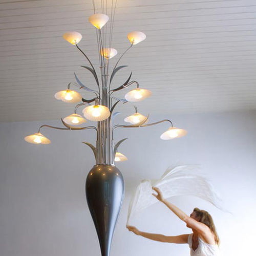 Lustre design original - HYDRA 72 - David D'Imperio - en acier inoxydable / en aluminium / en polycarbonate