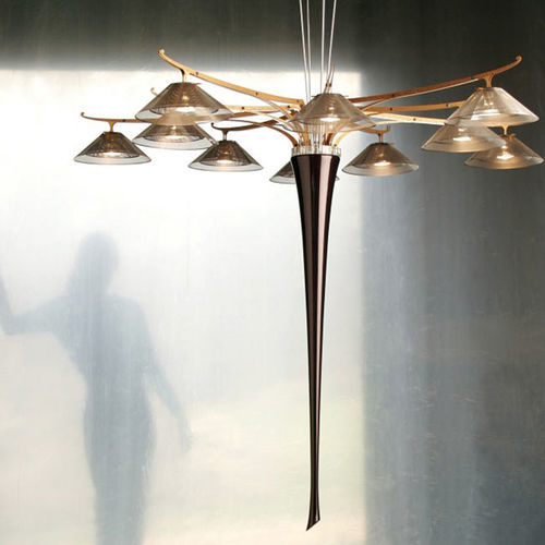 Lustre contemporain - STELLA - David D'Imperio - en bronze / en acier inoxydable / en aluminium