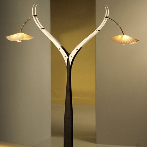 Lampe de table - PANTODON - David D'Imperio - en acier inoxydable / bois / en polycarbonate