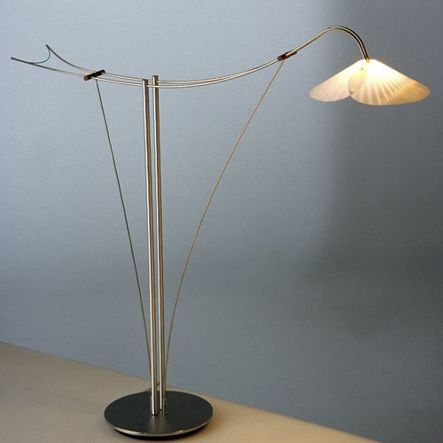 Lampe de table - SWAN - David D'Imperio - en acier inoxydable / en polycarbonate / contemporaine