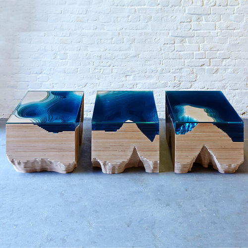 Table basse contemporaine - ATLANTIS - Duffy London - en bois / en verre / rectangulaire
