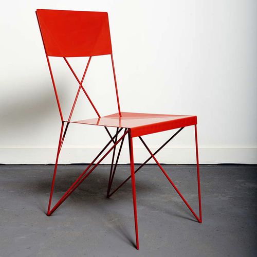 Chaise contemporaine - STRUCHAIR - Duffy London - d'intérieur / en acier à revêtement par poudre / résidentielle