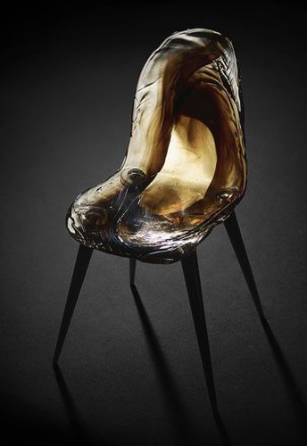 Chaise design original - GILDA B. - edra - d'intérieur / en polycarbonate / en cristal